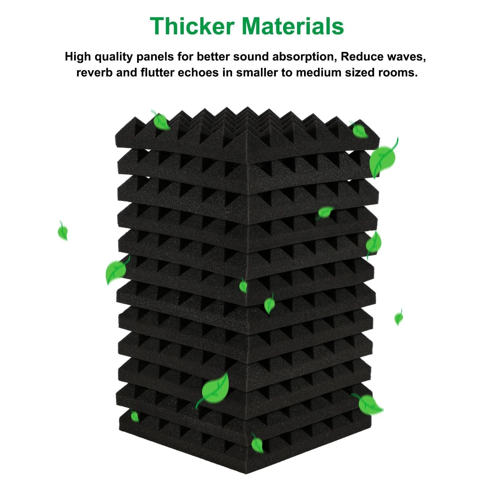 12-Pack: Sound Absorbing Foam for Recording Studio