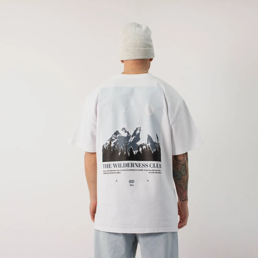 304 Mens The Wilderness Club T-Shirt White