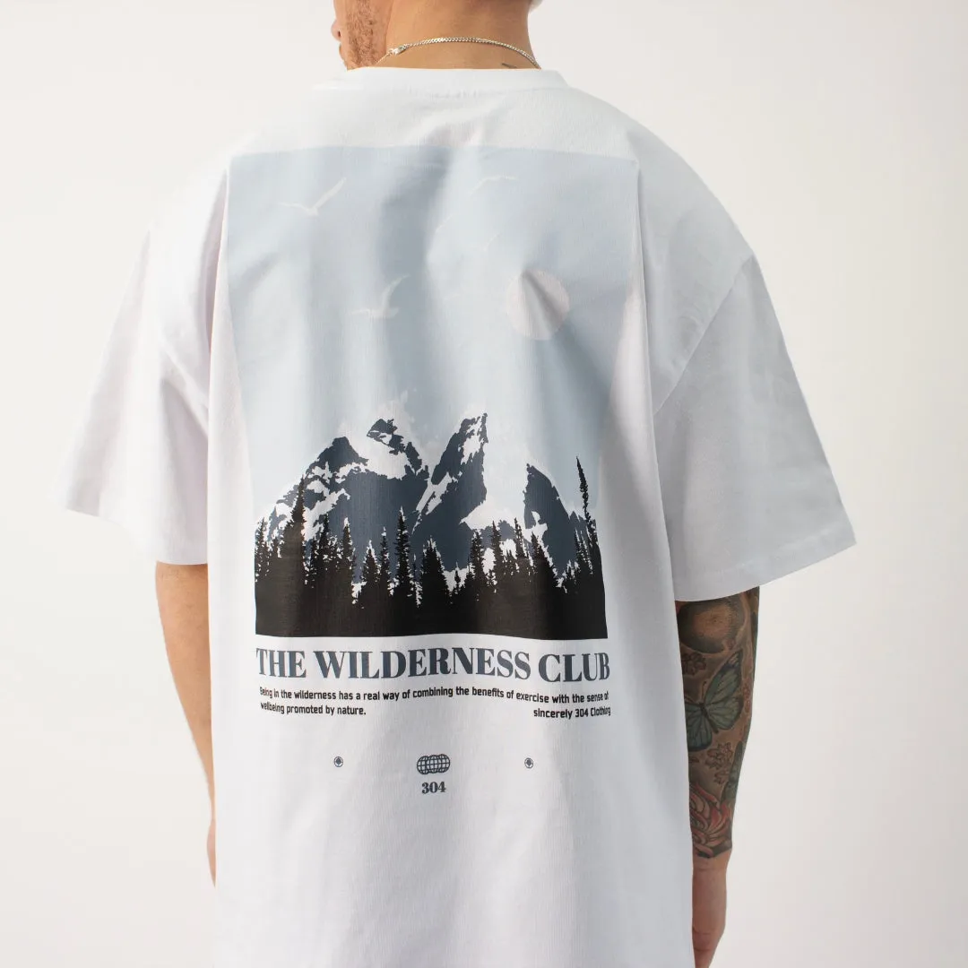 304 Mens The Wilderness Club T-Shirt White