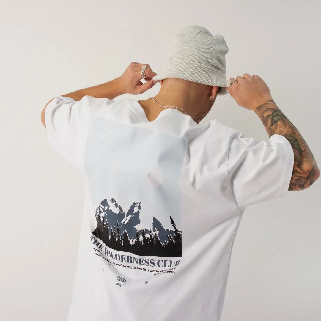 304 Mens The Wilderness Club T-Shirt White