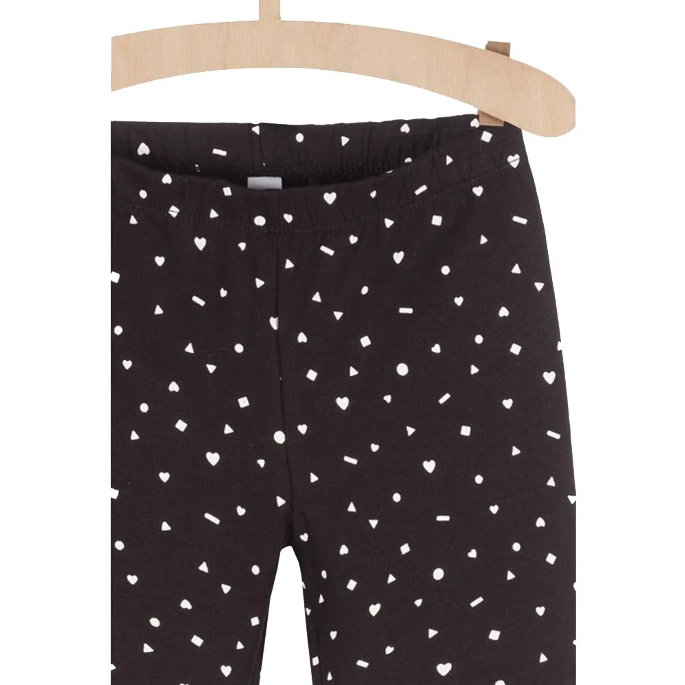 5.10.15 Small Hearts & Shape Black Legging 11334