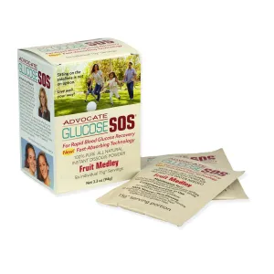 Advocate Glucose SOS Instant Dissolve Powder Original Fruit Medley, Case of 72