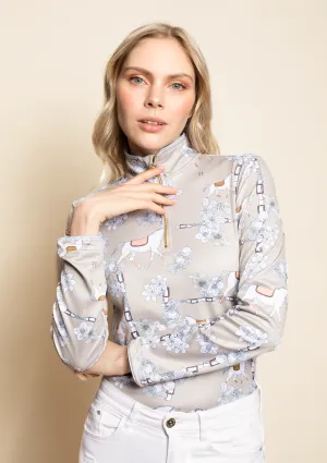 Aspen Medium-weight Q- Zip Clementine Taupe