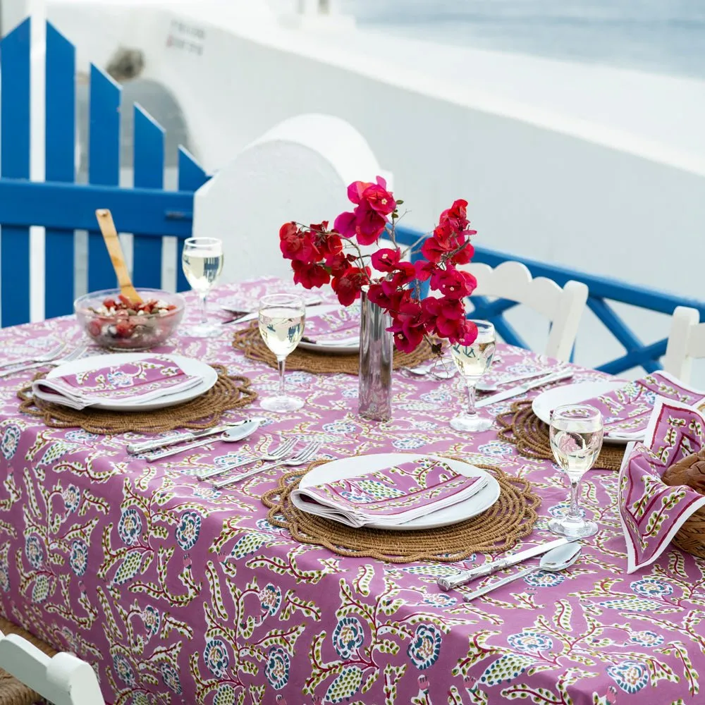 Climbing Dahlia Lilac Tablecloth