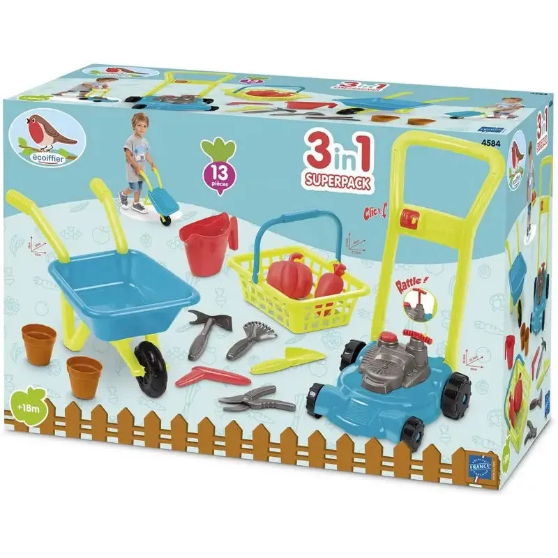 Ecoiffer Childrens 3 In 1 Garden Accesssories Super Pack