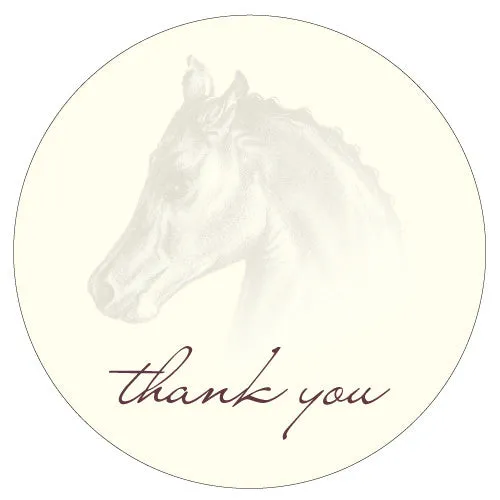 Equestrian Love Large Sticker Black