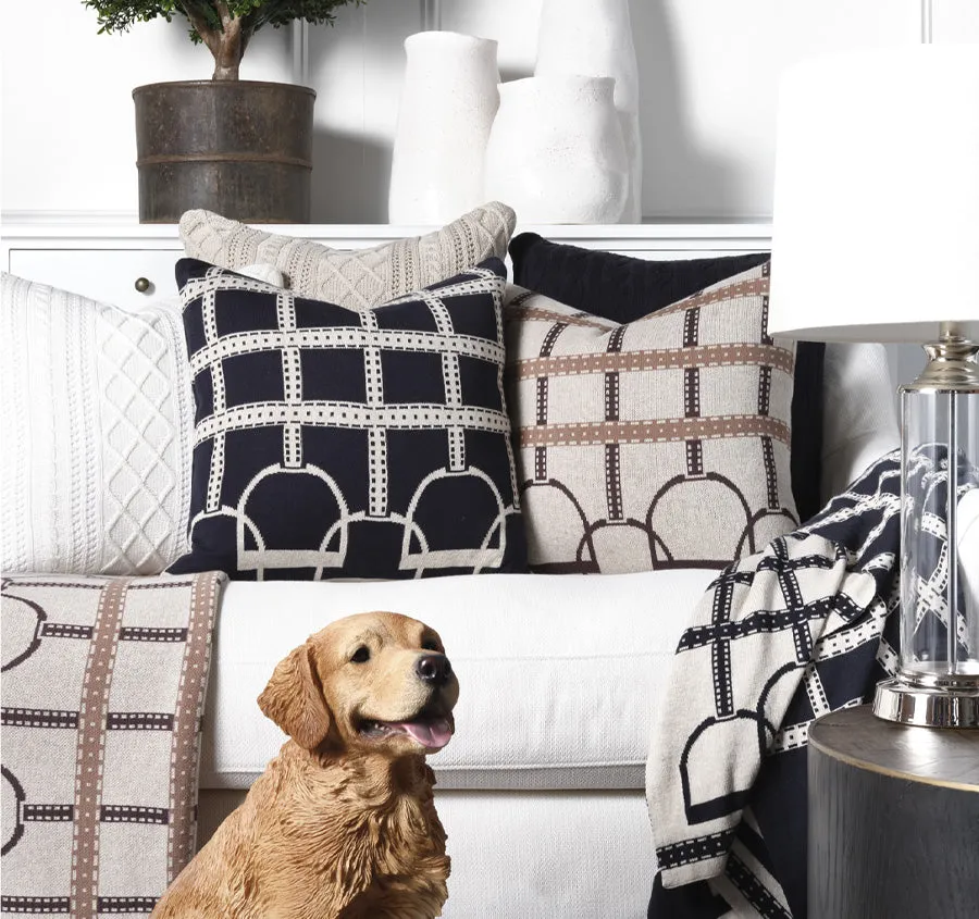 Equestrian Luxe 50x50cm Filled Cushion Navy