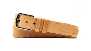 Equestrian Saddle Leather Belt - Natural
