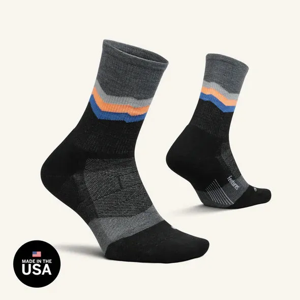 Feetures! | Merino 10 | Max Cushion | Mini Crew | Switchback Charcoal