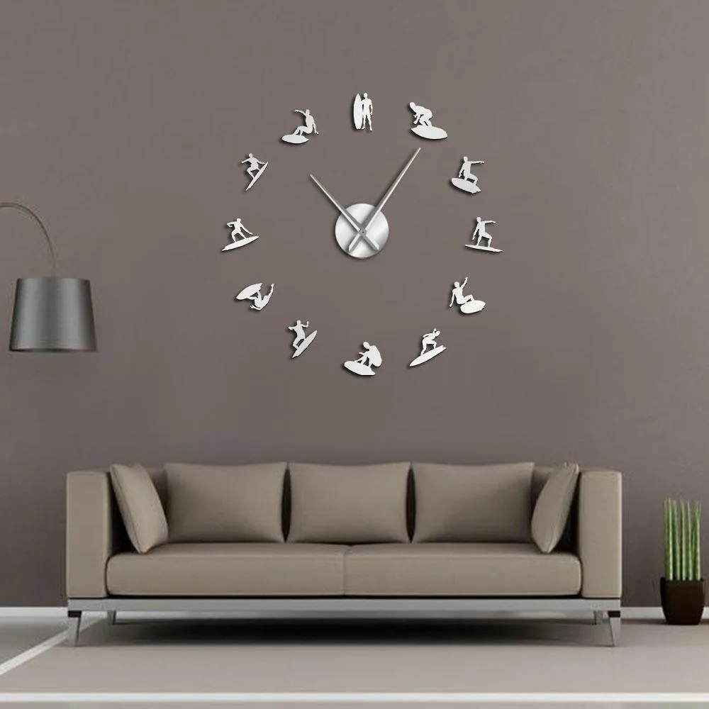 Giant Surfing Wall Clock