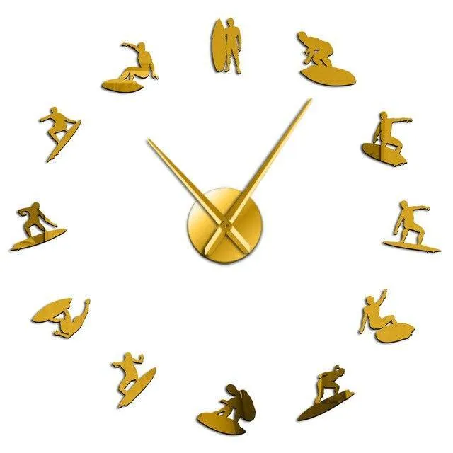 Giant Surfing Wall Clock
