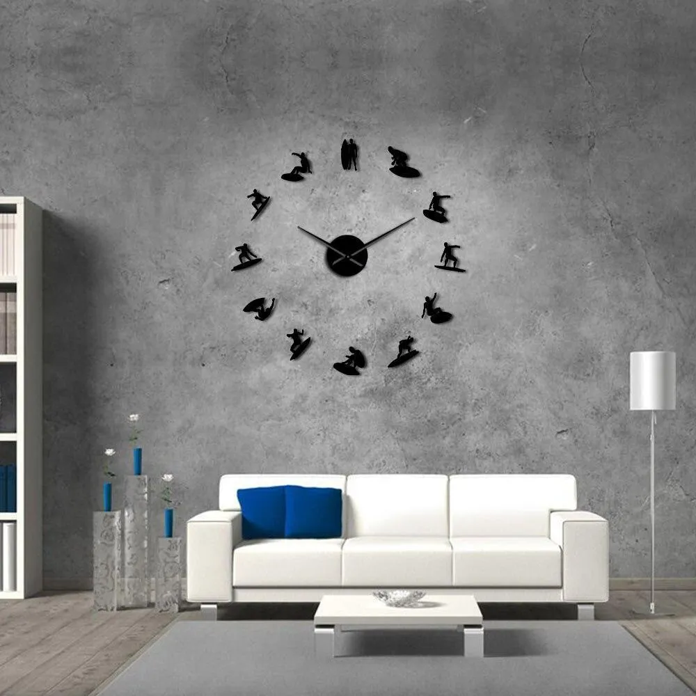 Giant Surfing Wall Clock