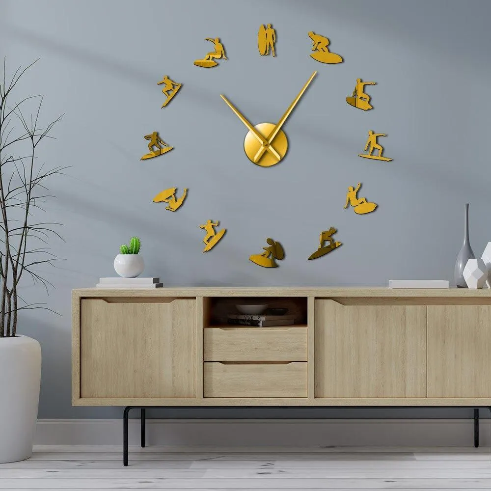 Giant Surfing Wall Clock