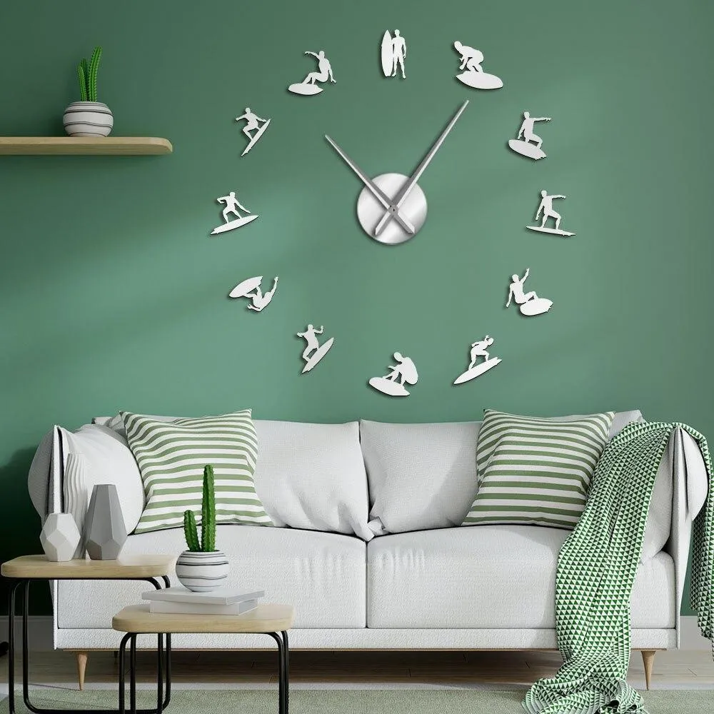 Giant Surfing Wall Clock