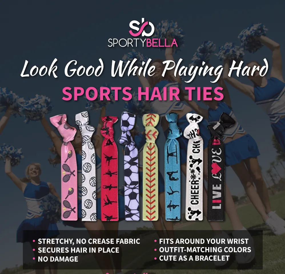 Girls Purple Equestrian Horse Hair Ties - 3pc Set