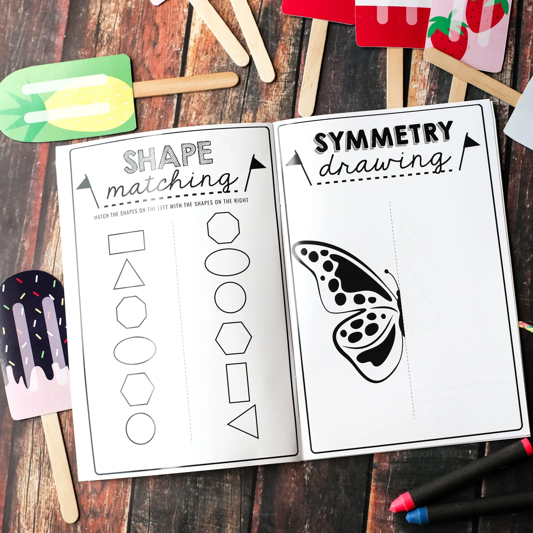 Kids Summer Activity Pack | Activity Booklet, Memory Game, Kit Label