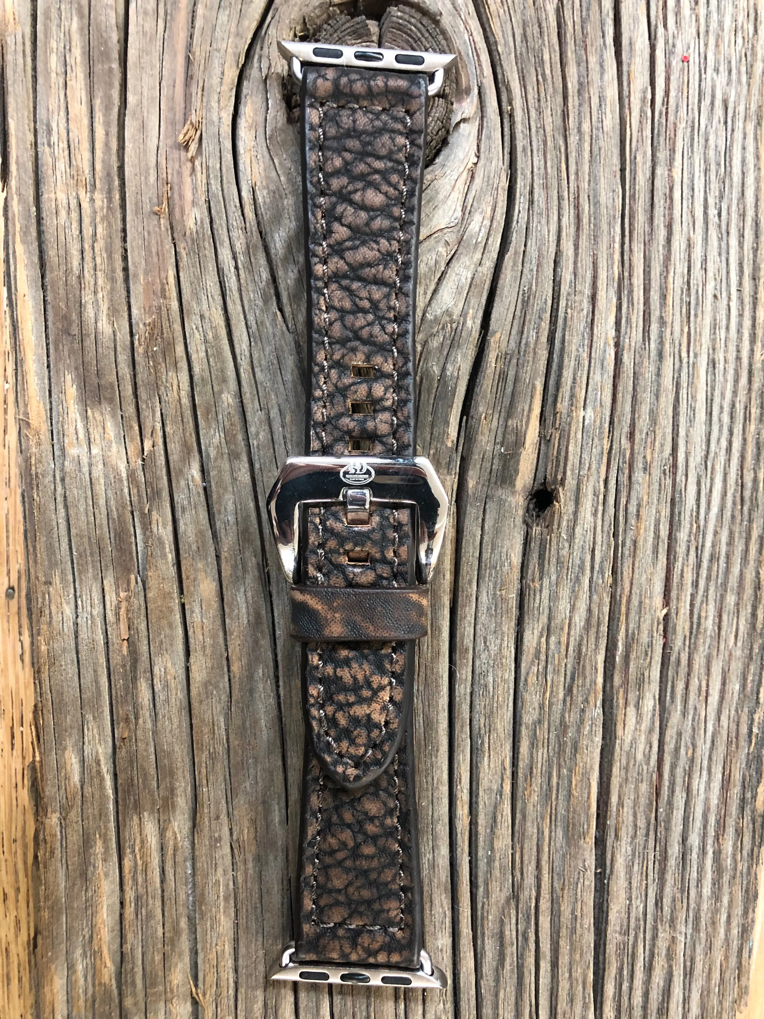 Leather Tapered Genuine Shark Skin Apple Watch Band