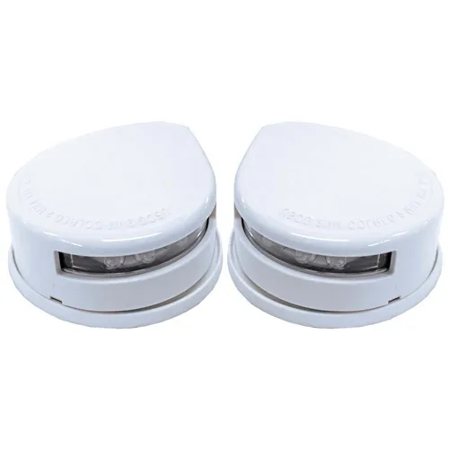 LED Navigation Lights - Port & Starboard - Horizontal Mount - White - 12V