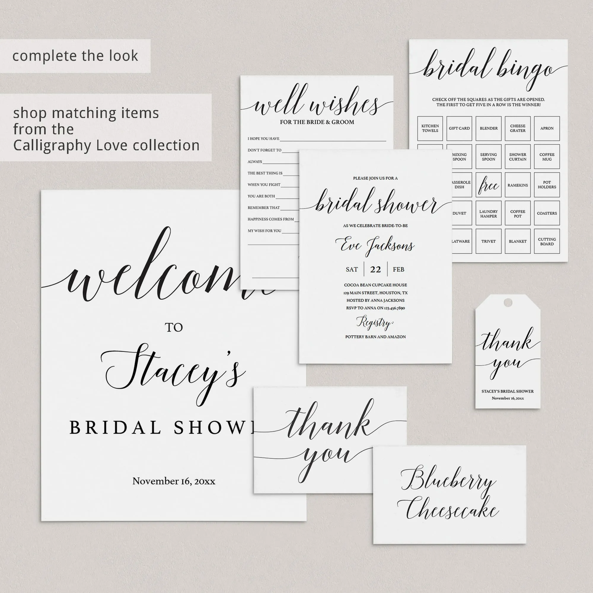 Long Distance Bridal Shower Invitation Insert Card