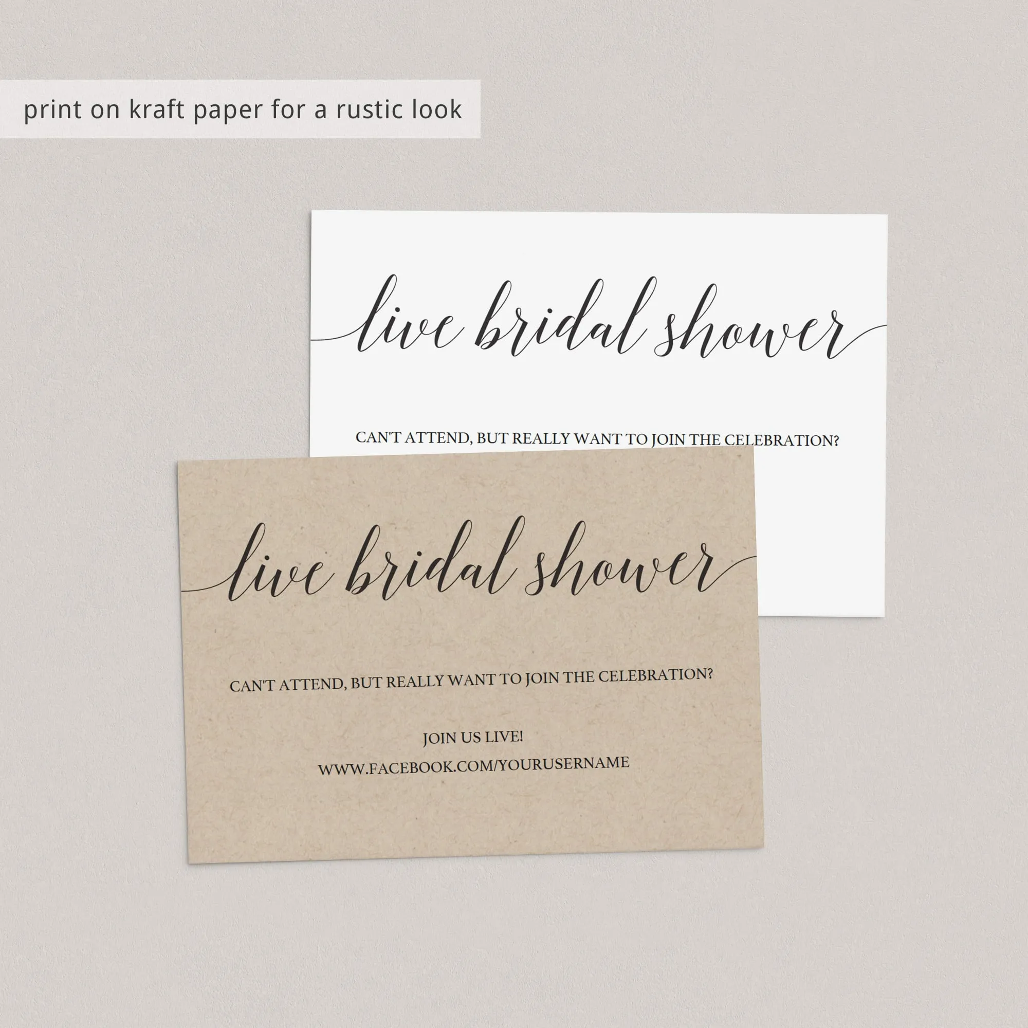 Long Distance Bridal Shower Invitation Insert Card