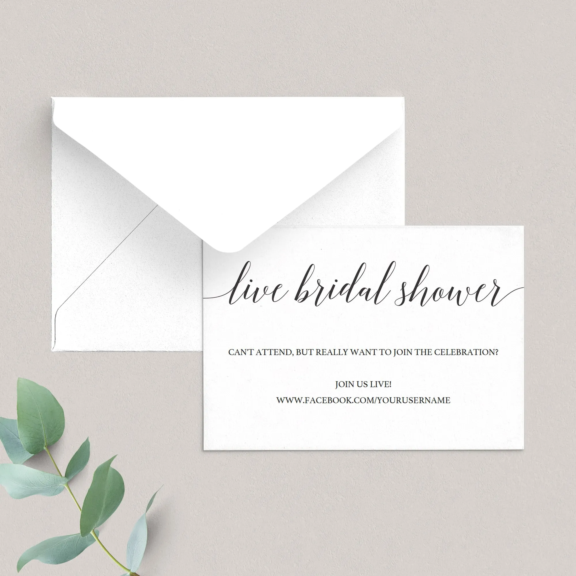 Long Distance Bridal Shower Invitation Insert Card