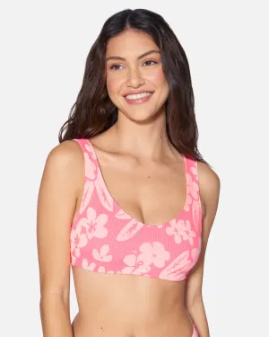 Max Flower Scrunch Soft Strap Top