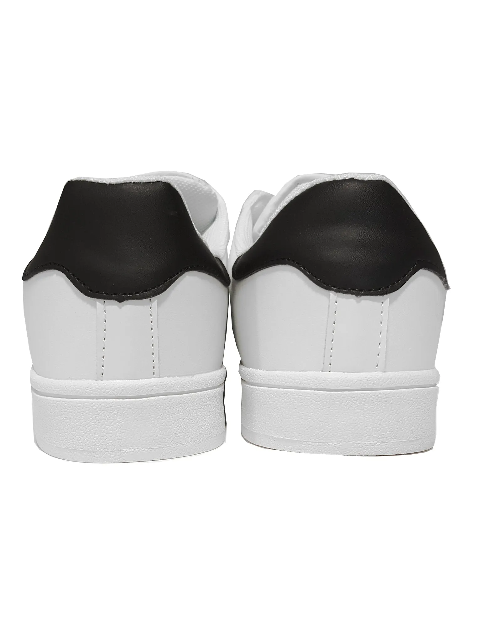Mens Mauro Faux Leather Lace Up Trainers in White