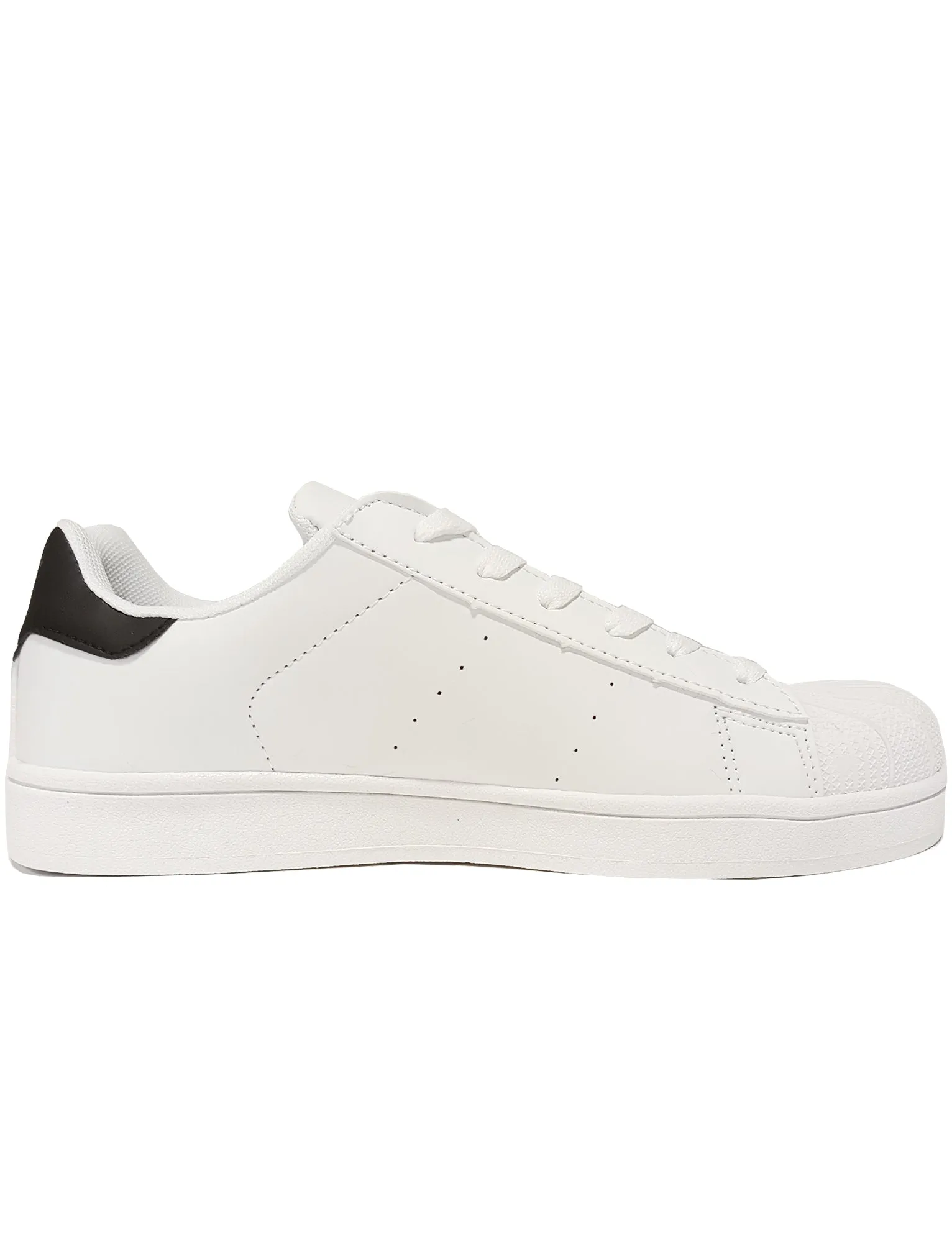Mens Mauro Faux Leather Lace Up Trainers in White