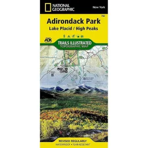 National Geographic Trails Illustrated Lake Placid, High Peaks: Adirondack Park Map