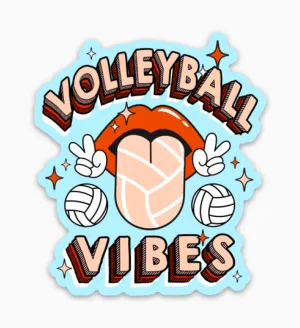 Rockin' Volleyball Vibes Sticker