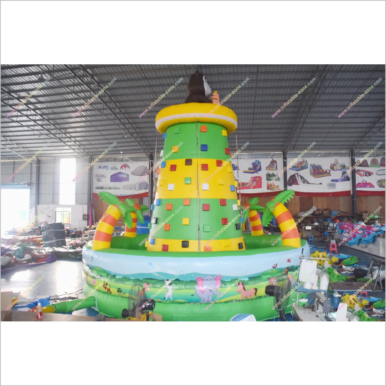Sport Rock Climbing Center Inflatable Jungle Monkey Climbing Toys Mountains Wall Bouncy Game