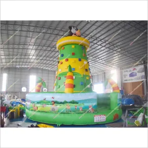 Sport Rock Climbing Center Inflatable Jungle Monkey Climbing Toys Mountains Wall Bouncy Game