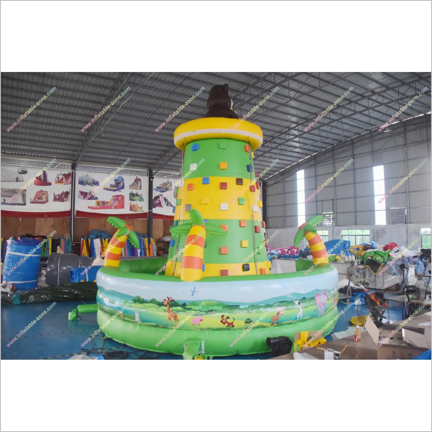 Sport Rock Climbing Center Inflatable Jungle Monkey Climbing Toys Mountains Wall Bouncy Game