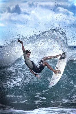 Surfing Action "Water Ballet" Poster - PosterService