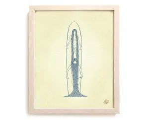 Surfing Art Print "Tandom"