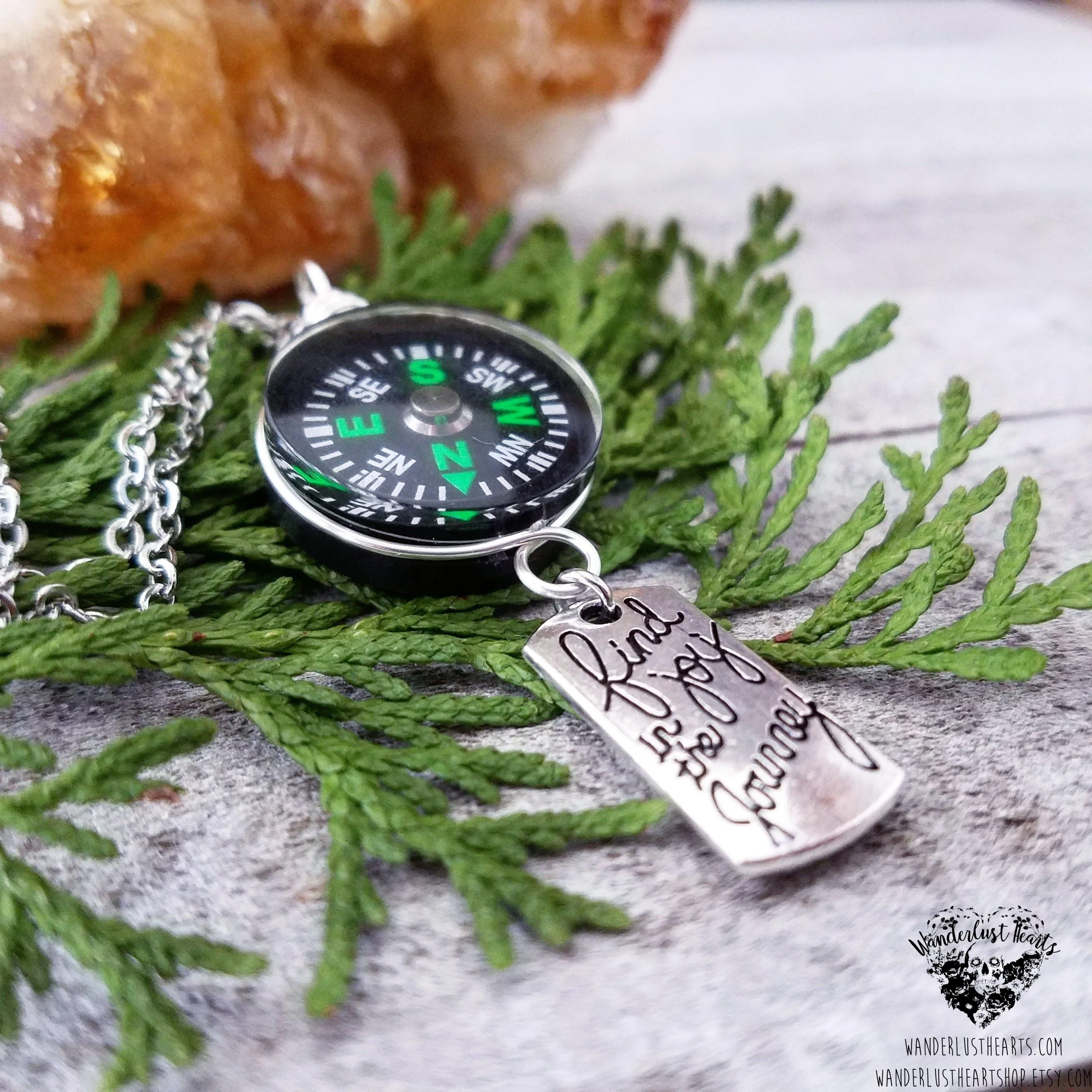 Travel Compass necklace