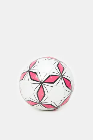 White And Red Printed Football