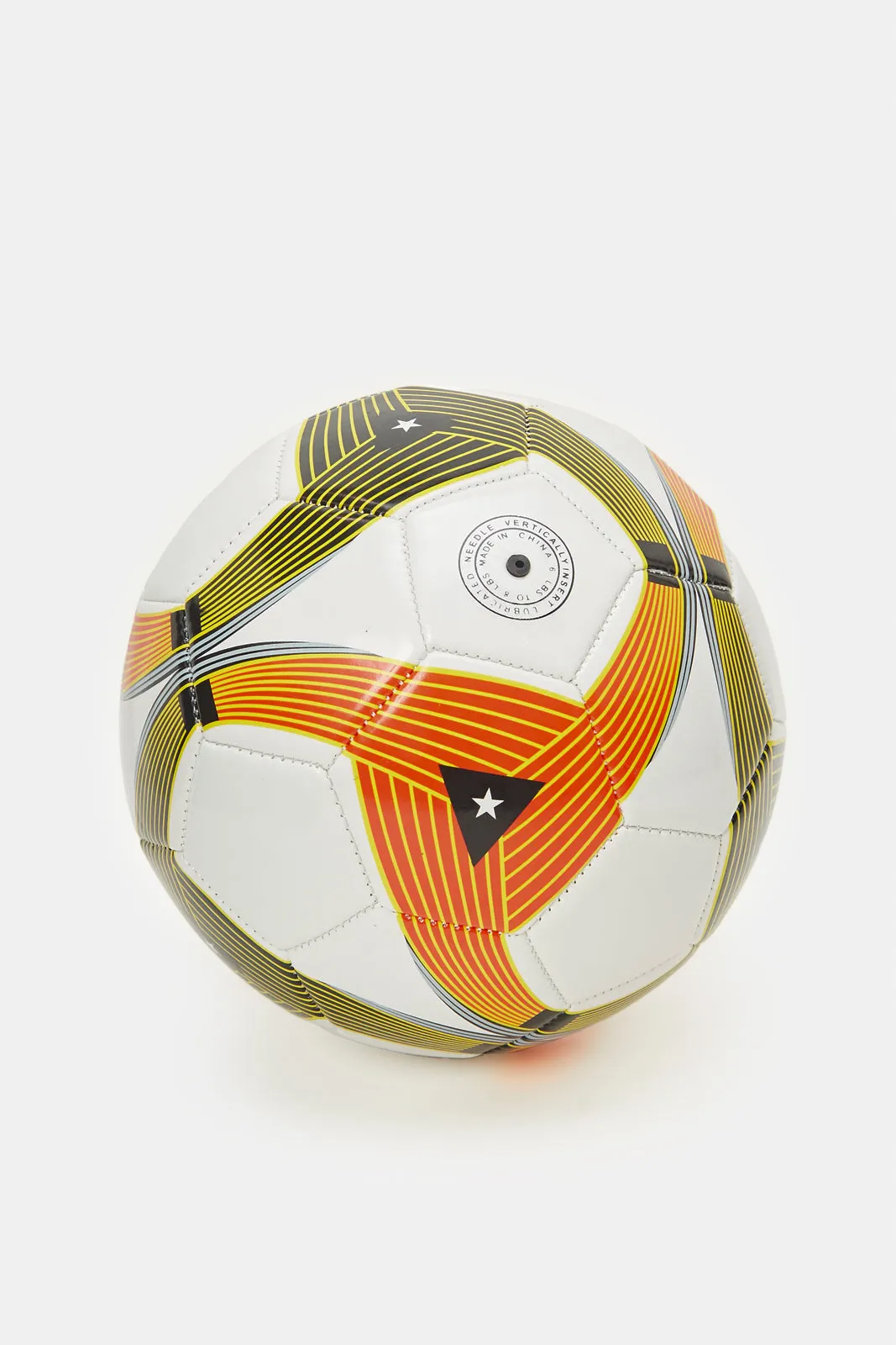 White Printed Football