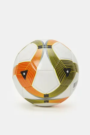 White Printed Football