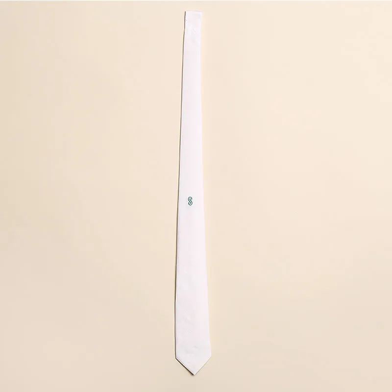 White Silk Tie