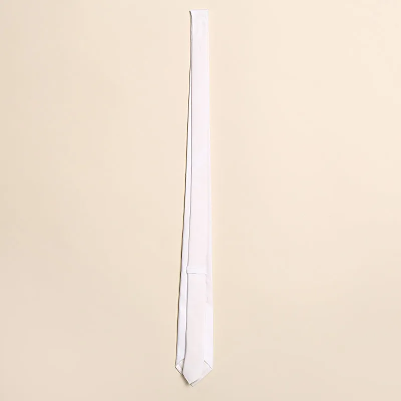 White Silk Tie