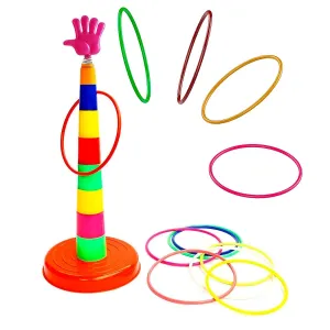 WireScorts 2 in 1 Ring Toss Game for Kids, Ring Throwing Game for Single and Group Play, Outdoor and Indoor Fun Games, Activity Toy Games for Kids, Gifting Toy for Boys and Girls (Multicolor)